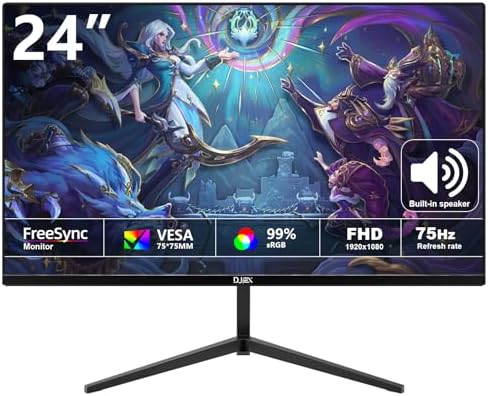 27 inch Gaming Monitor 1920x1080p 180Hz  FHD  GTG Vertical with Freesync Eye Care Technology HDMI VESA Compatible for Gaming Home Office
