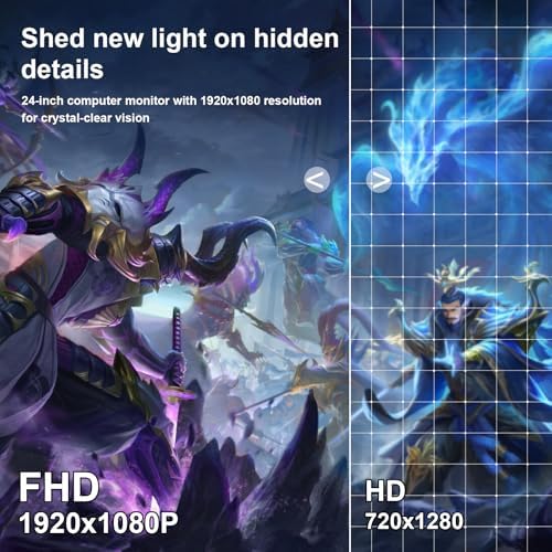 27 inch Gaming Monitor 1920x1080p 180Hz  FHD  GTG Vertical with Freesync Eye Care Technology HDMI VESA Compatible for Gaming Home Office