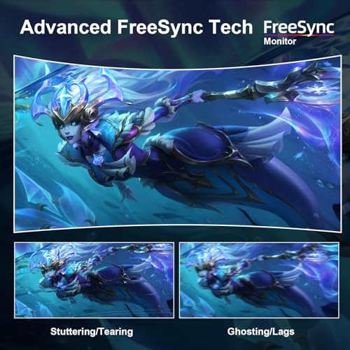 27 inch Gaming Monitor 1920x1080p 180Hz  FHD  GTG Vertical with Freesync Eye Care Technology HDMI VESA Compatible for Gaming Home Office