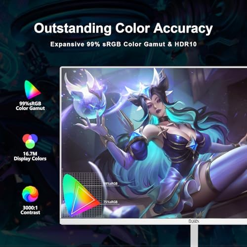 27 inch Gaming Monitor 1920x1080p 180Hz  FHD  GTG Vertical with Freesync Eye Care Technology HDMI VESA Compatible for Gaming Home Office