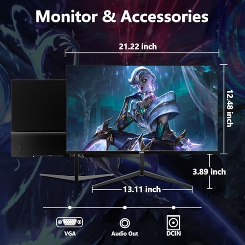 27 inch Gaming Monitor 1920x1080p 180Hz  FHD  GTG Vertical with Freesync Eye Care Technology HDMI VESA Compatible for Gaming Home Office