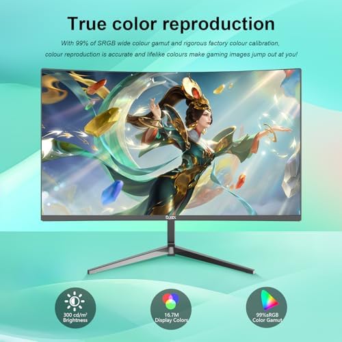 27 inch Gaming Monitor 1920x1080p 180Hz  FHD  GTG Vertical with Freesync Eye Care Technology HDMI VESA Compatible for Gaming Home Office