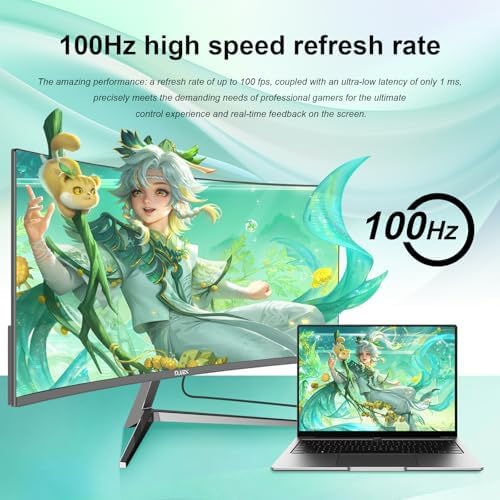 27 inch Gaming Monitor 1920x1080p 180Hz  FHD  GTG Vertical with Freesync Eye Care Technology HDMI VESA Compatible for Gaming Home Office