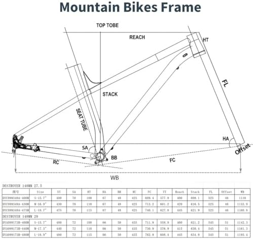 29ER Aluminum Alloy Mountain Bike Frame M/L Thru Axle 12x148mm Boost Frame Disc Brake XC Hardtail Frame Max 2 35 Tire Black 29 M 