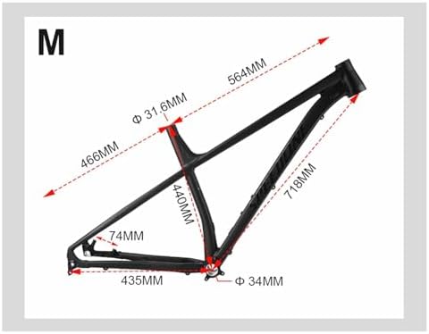 29ER Aluminum Alloy Mountain Bike Frame M/L Thru Axle 12x148mm Boost Frame Disc Brake XC Hardtail Frame Max 2 35 Tire Black 29 M 