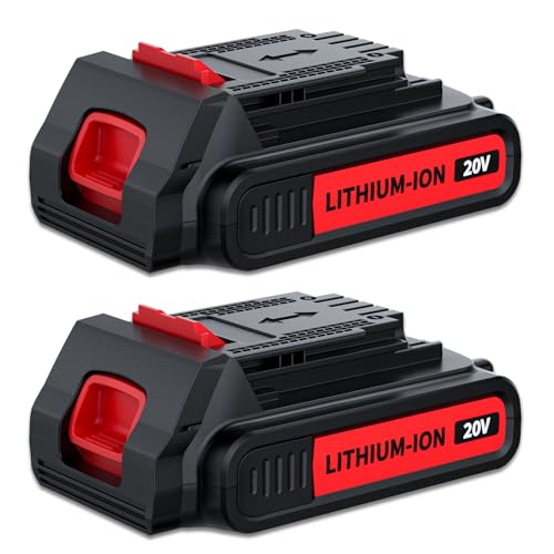 2Pack 4 0Ah 20V Battery Replacement for Black and Decker 20V Lithium Battery LBXR20 LBXR2020 LB2X4020 LBX20 LBXR2520 LB20 LBXR2040 Compatible with Black & Decker Cordless Power Tools
