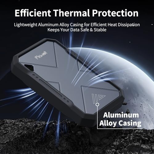 2TB Portable SSD  Up to 2050MB/s  USB 3 2 Gen2 USB C  IP68 Water & Dust Resistant  Shockproof  External Solid State Drive for Smart TV  Cameras  iPhone 16/15  Windows  Mac and Other Devices  FP90 