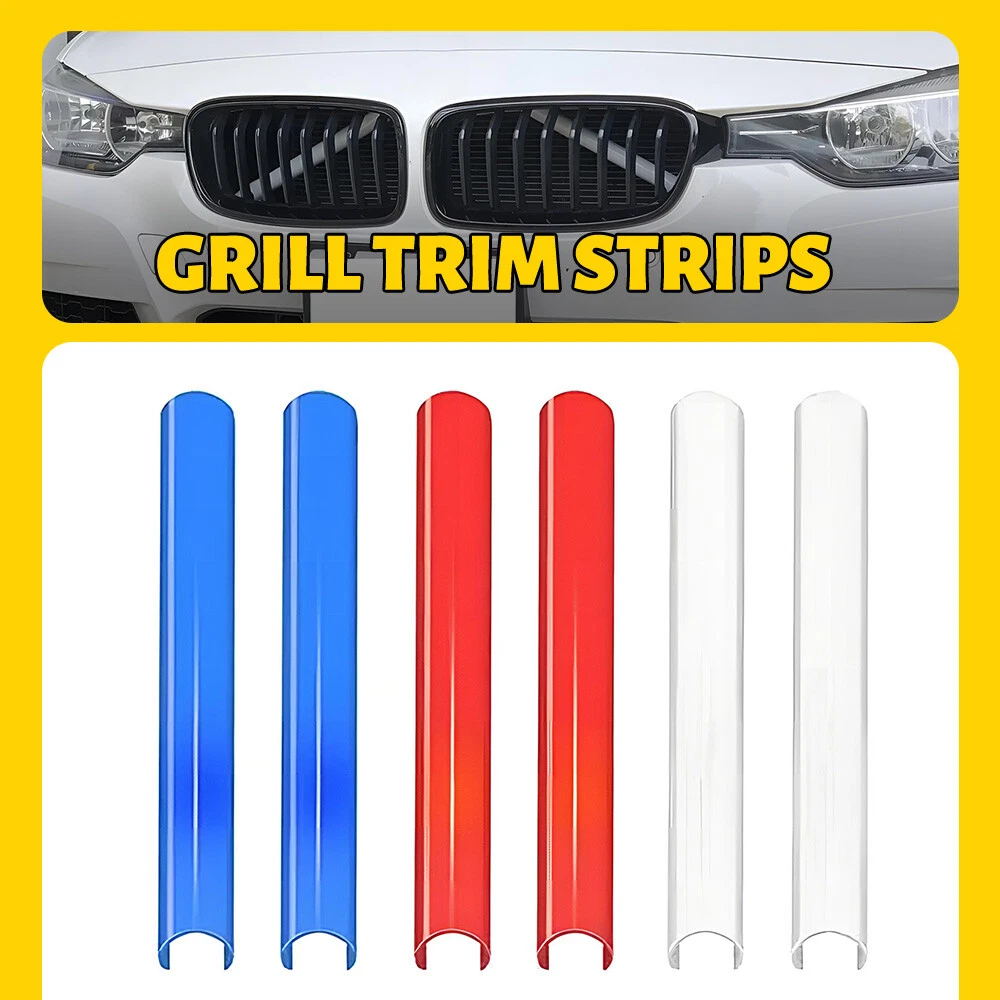 2X Car Front V Brace Grill Strip Cover Trim for BMW X3 X4 X5 F25 F26 G01 G02 G05