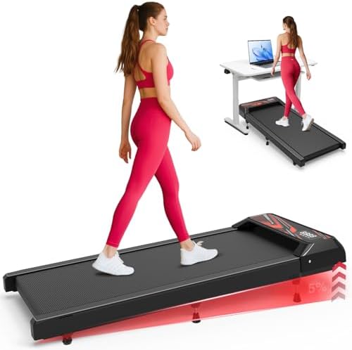 2 5HP Walking Mat with Incline pad Under Desk Treadmill  Walking Running Pad with Remote  3 in 1 Low Noise Small Mini Portable Treadmill with Led Screen  Compact Treadmills for Home  265lbs Capacity