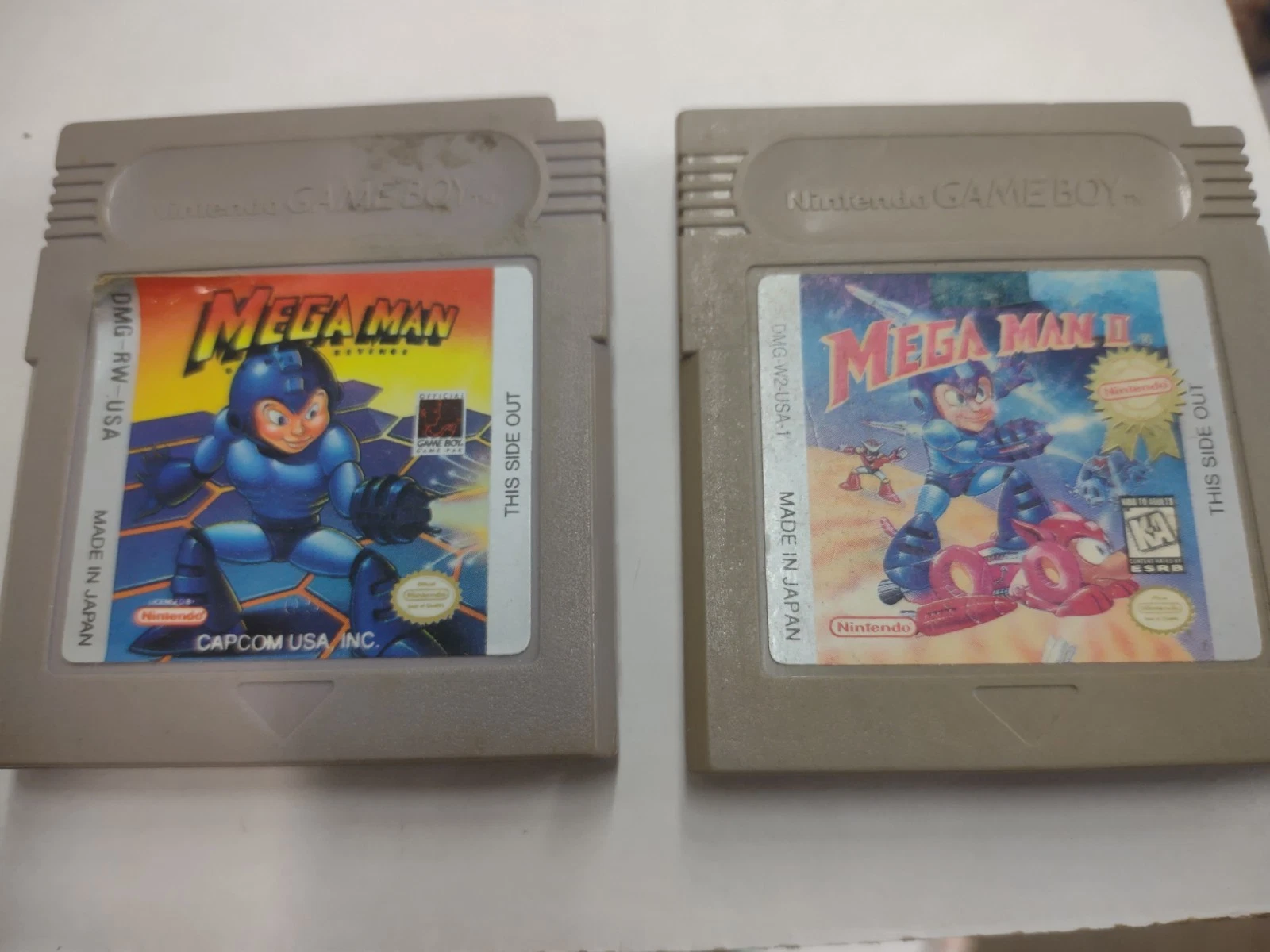 2 Game Cartridges  MegaMan & Mega Man II for Nintendo GameBoy & Game Boy Color