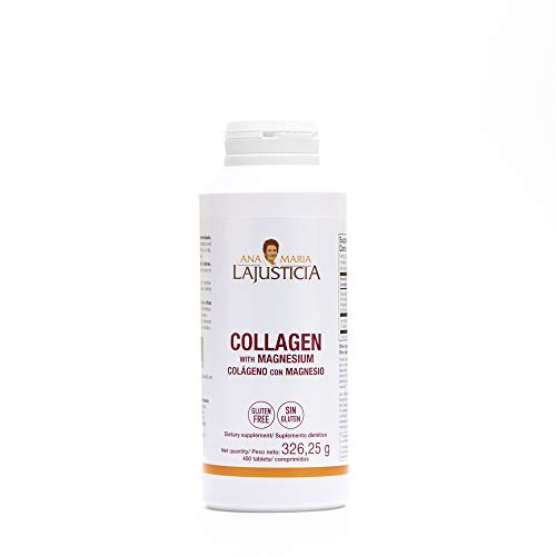 2 Pack Ana Maria LaJusticia Collagen with Magnesium   450 Tabs   Rejuvenate Your Skin   Strengthen Your Nervous System   Keep Bones and Teeth in Good Condition   Spain
