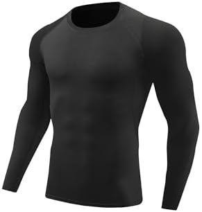 Talla M 2 Pack Men Compression Shirts Long Sleeve Athletic T Shirt Dry Workout Sports Thermal Undershirt Tops for Running Base Layer