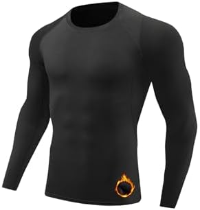 Talla M 2 Pack Men Compression Shirts Long Sleeve Athletic T Shirt Dry Workout Sports Thermal Undershirt Tops for Running Base Layer