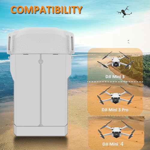 2 Pack Mini Battery Bundle with Charging Hub  Original DJI Parts for Mini 3 Pro/3  3850mAh  47 min of Max Flight Time 