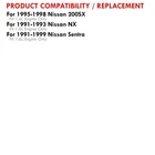 2 Row Aluminum Radiator For 1991 1999 Nissan Sentra SE 1 6 GA16 B13/B14