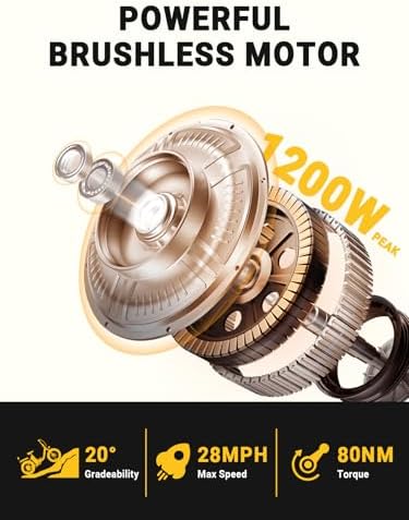 2 Seater Electric Bike for Adults 1200W Peak Motor 28 MPH  720WH Removable Battery 65Miles Step Thru Folding Ebikes 20 Fat Tire E Bikes for Adults with NFC Commuting E Bike for Women/Men