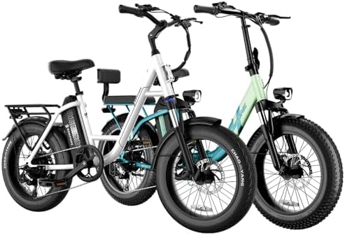 2 Seater Electric Bike for Adults 1200W Peak Motor 28 MPH  720WH Removable Battery 65Miles Step Thru Folding Ebikes 20 Fat Tire E Bikes for Adults with NFC Commuting E Bike for Women/Men