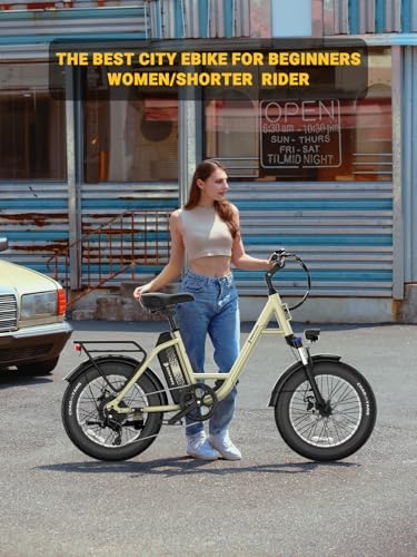 2 Seater Electric Bike for Adults 1200W Peak Motor 28 MPH  720WH Removable Battery 65Miles Step Thru Folding Ebikes 20 Fat Tire E Bikes for Adults with NFC Commuting E Bike for Women/Men