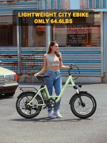 2 Seater Electric Bike for Adults 1200W Peak Motor 28 MPH  720WH Removable Battery 65Miles Step Thru Folding Ebikes 20 Fat Tire E Bikes for Adults with NFC Commuting E Bike for Women/Men