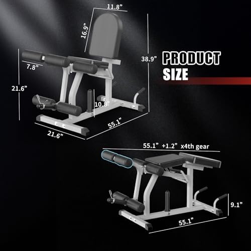 2 in 1 Adjustable Leg Extension and Curl Machine  Easy Transition  Home Gym Leg Machine  Weight Capacity 660LBS