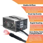 2in1 T12 Solder iron Digital soldering Station 670W Hot Air Rework Station