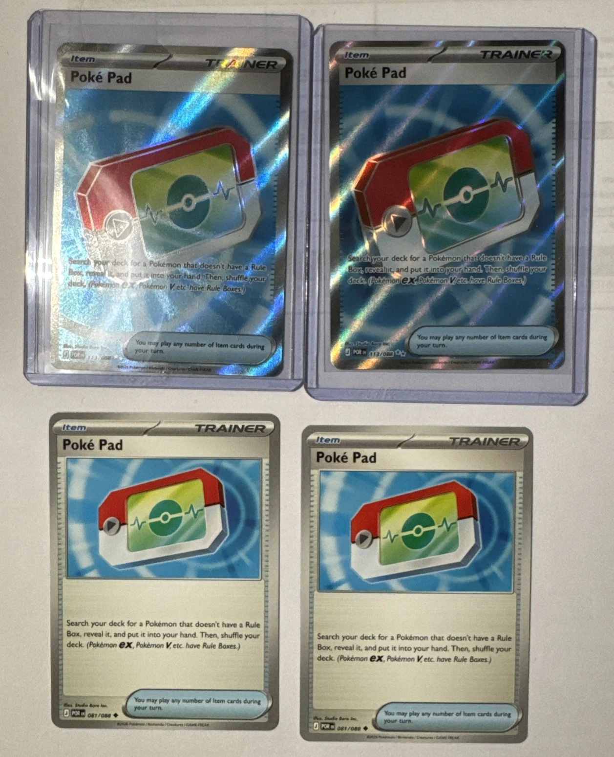 2x Poke Pad 113/088 Perfect Order Fresh Pull Sleeved And Loaded plus extras