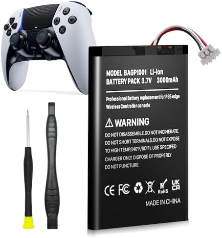 3000mAh Battery for Sony PlayStation Dualsense Edge Controller  New Upgrade High Capacity Replacement Battery for Sony PS5 Dualsense Edge Wireless Controller with Repair Tool Kit