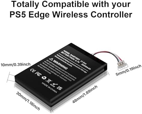 3000mAh Battery for Sony PlayStation Dualsense Edge Controller  New Upgrade High Capacity Replacement Battery for Sony PS5 Dualsense Edge Wireless Controller with Repair Tool Kit