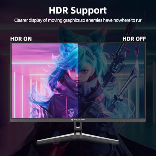 Monitor de juegos UHD de 32 pulgadas 4K, 60Hz (3840 X 2160) Monitor de computadora, HDR400, DCI-P3 86%, 100% sRGB, cuidado de los ojos, FreeSync, HDMI, puerto Dp y altavoz incorporado
