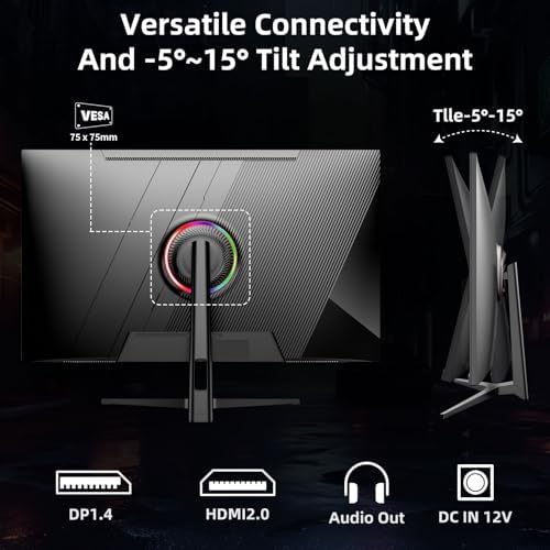 Monitor de juegos UHD de 32 pulgadas 4K, 60Hz (3840 X 2160) Monitor de computadora, HDR400, DCI-P3 86%, 100% sRGB, cuidado de los ojos, FreeSync, HDMI, puerto Dp y altavoz incorporado