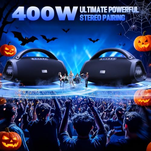 330W PEAK Loudest Boom Box  7 5 Subwoofer/2 1Ch/IPX7 Waterproof  200W RMS Party Large Bluetooth Speaker Wireless with 2 Woofers/DSP/BT5 4/APP/Fast Charge/OTG/AUX/Guitar in  Massive Bass for Outdoors