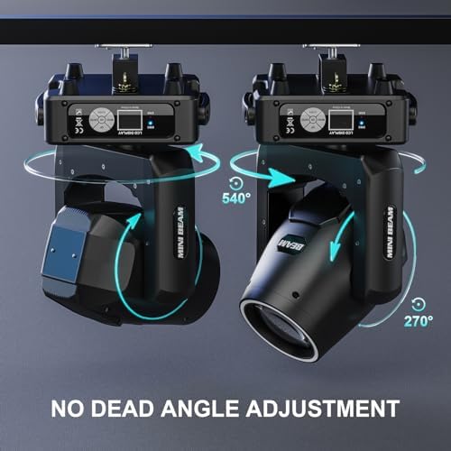 350W 7R Beam Moving Head Light with RGB LED Strip DMX512 Control Sound Activated Prism Fog Rainbow Effect 48 Prism & 14 Gobos 14 Colors Auto Correction for Stage DJ Concert Theater 1Pack 