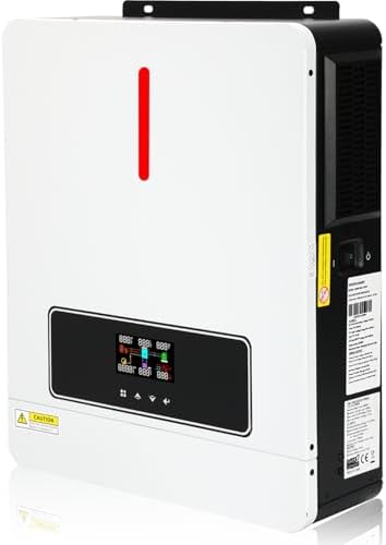 3600W Hybrid Solar Inverter 24VDC to 110V/120VAC All in One Pure Sine Wave Hybrid Solar Inverter with 120A MPPT Charge Controller Ideal for Home & Outdoor Use