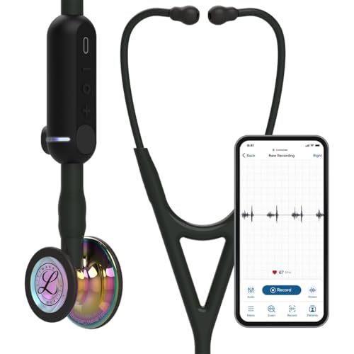 3M Littmann CORE Digital Stethoscope  Our Most Advanced Stethoscope Yet  Up To 40x Amplification  Active Noise Cancellation  In App Sound Wave Visualization  Black Finish Chestpiece  8480
