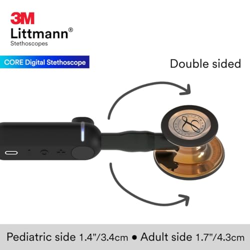 3M Littmann CORE Digital Stethoscope  Our Most Advanced Stethoscope Yet  Up To 40x Amplification  Active Noise Cancellation  In App Sound Wave Visualization  High Polish Copper Chestpiece  8870