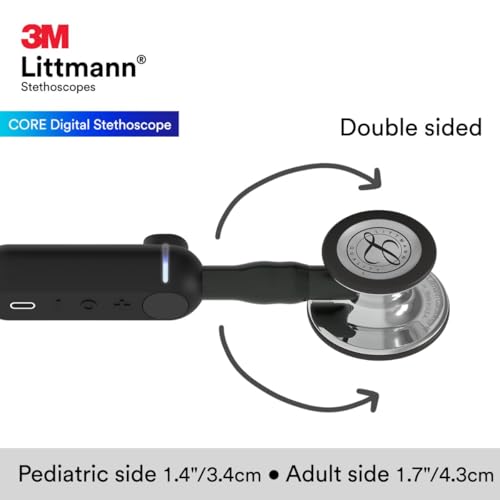 3M Littmann CORE Digital Stethoscope  Our Most Advanced Stethoscope Yet  Up To 40x Amplification  Active Noise Cancellation  In App Sound Wave Visualization  Mirror Finish Chestpiece  8890