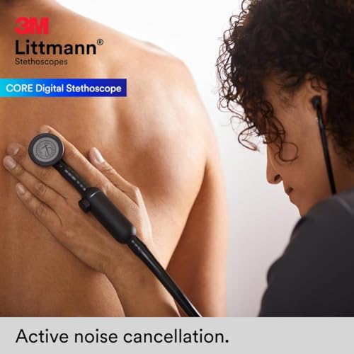 3M Littmann CORE Digital Stethoscope  Our Most Advanced Stethoscope Yet  Up To 40x Amplification  Active Noise Cancellation  In App Sound Wave Visualization  Mirror Finish Chestpiece  8890