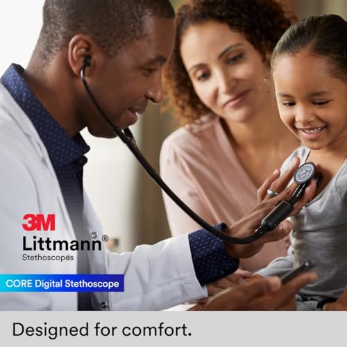 3M Littmann CORE Digital Stethoscope  Our Most Advanced Stethoscope Yet  Up To 40x Amplification  Active Noise Cancellation  In App Sound Wave Visualization  Mirror Finish Chestpiece  8890