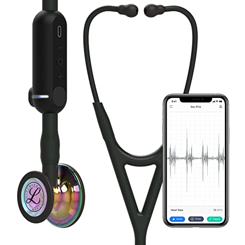 3M Littmann CORE Digital Stethoscope  Our Most Advanced Stethoscope Yet  Up To 40x Amplification  Active Noise Cancellation  In App Sound Wave Visualization  Black Finish Chestpiece  8480