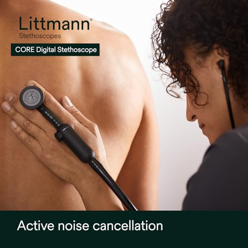 3M Littmann CORE Digital Stethoscope  Our Most Advanced Stethoscope Yet  Up To 40x Amplification  Active Noise Cancellation  In App Sound Wave Visualization  Black Finish Chestpiece  8480