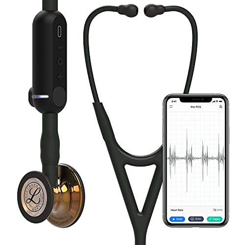 3M Littmann CORE Digital Stethoscope  Our Most Advanced Stethoscope Yet  Up To 40x Amplification  Active Noise Cancellation  In App Sound Wave Visualization  Black Finish Chestpiece  8480