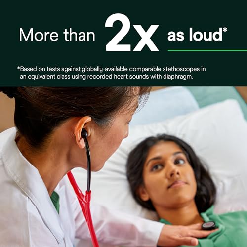 3M Littmann Cardiology IV Diagnostic Stethoscope  6163  More Than 2X as Loud  Weighs Less  Stainless Steel Black Finish Chestpiece  27 Black Tube  Stem  and Headset