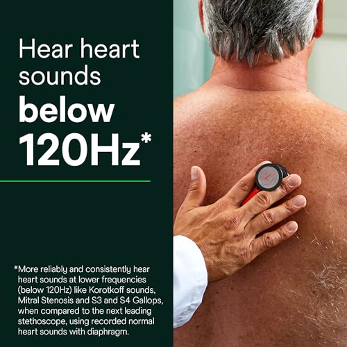 3M Littmann Cardiology IV Diagnostic Stethoscope  6163  More Than 2X as Loud  Weighs Less  Stainless Steel Black Finish Chestpiece  27 Black Tube  Stem  and Headset