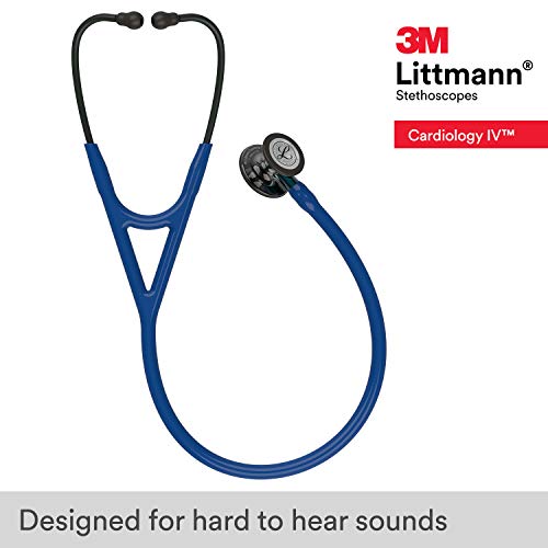 3M Littmann Cardiology IV Diagnostic Stethoscope  6163  More Than 2X as Loud  Weighs Less  Stainless Steel Black Finish Chestpiece  27 Black Tube  Stem  and Headset