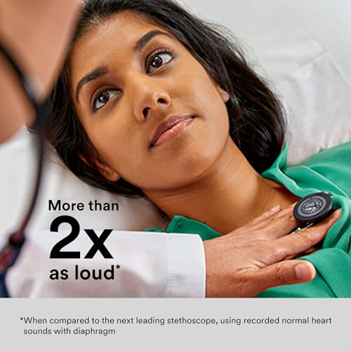 3M Littmann Cardiology IV Diagnostic Stethoscope  6163  More Than 2X as Loud  Weighs Less  Stainless Steel Black Finish Chestpiece  27 Black Tube  Stem  and Headset