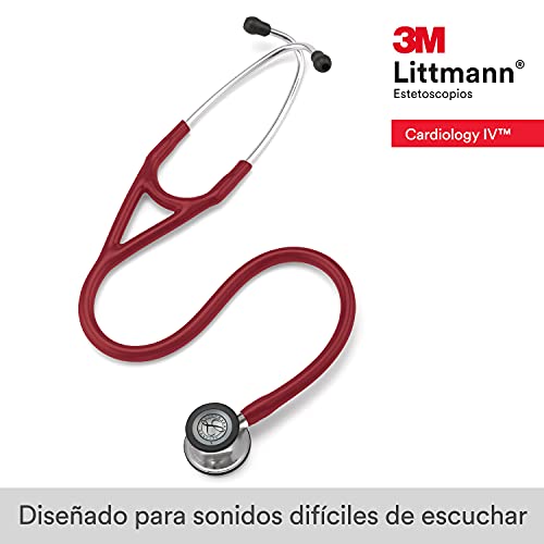 3M Littmann Cardiology IV Diagnostic Stethoscope  6163  More Than 2X as Loud  Weighs Less  Stainless Steel Black Finish Chestpiece  27 Black Tube  Stem  and Headset