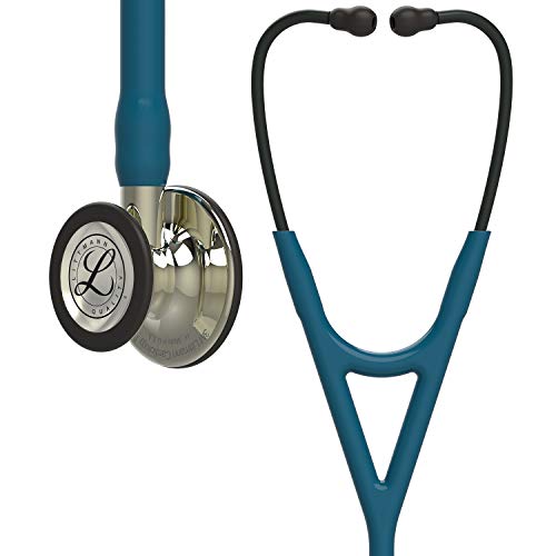 3M Littmann Cardiology IV Diagnostic Stethoscope  6163  More Than 2X as Loud  Weighs Less  Stainless Steel Black Finish Chestpiece  27 Black Tube  Stem  and Headset