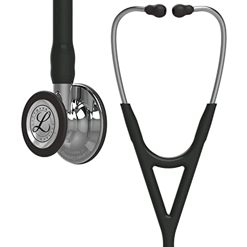 3M Littmann Cardiology IV Diagnostic Stethoscope  6163  More Than 2X as Loud  Weighs Less  Stainless Steel Black Finish Chestpiece  27 Black Tube  Stem  and Headset