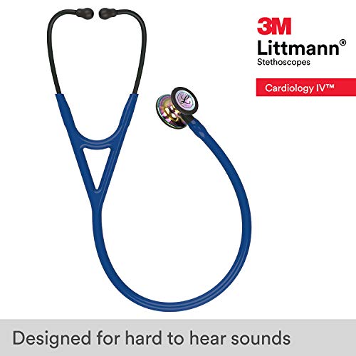 Estetoscopio 3 M Littmann Cardiology IV, standard-finish chestpiece, 27", Azul marino, 1