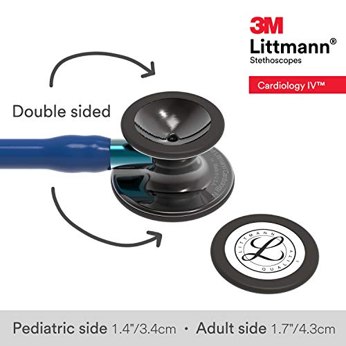 Estetoscopio 3 M Littmann Cardiology IV, standard-finish chestpiece, 27", Azul marino, 1